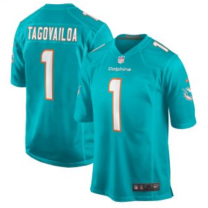 Nike Tua Tagovailoa Miami Dolphins Aqua 2020 NFL Draft First Round Pick Game Jersey
