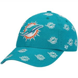 ’47 Miami Dolphins Women’s Aqua Confetti Clean Up Adjustable Hat